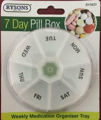 7 Day Pill Box week daily medicine storage tablet dispenser organiser