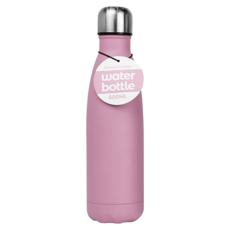 Stainless Steel Water Bottle Vacuum Insulated 500ml Drink Sports Gym Metal Flask
