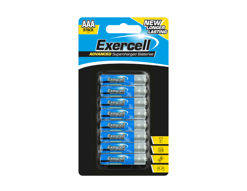 Advanced AAA Supercharged Batteries - 8 Pack