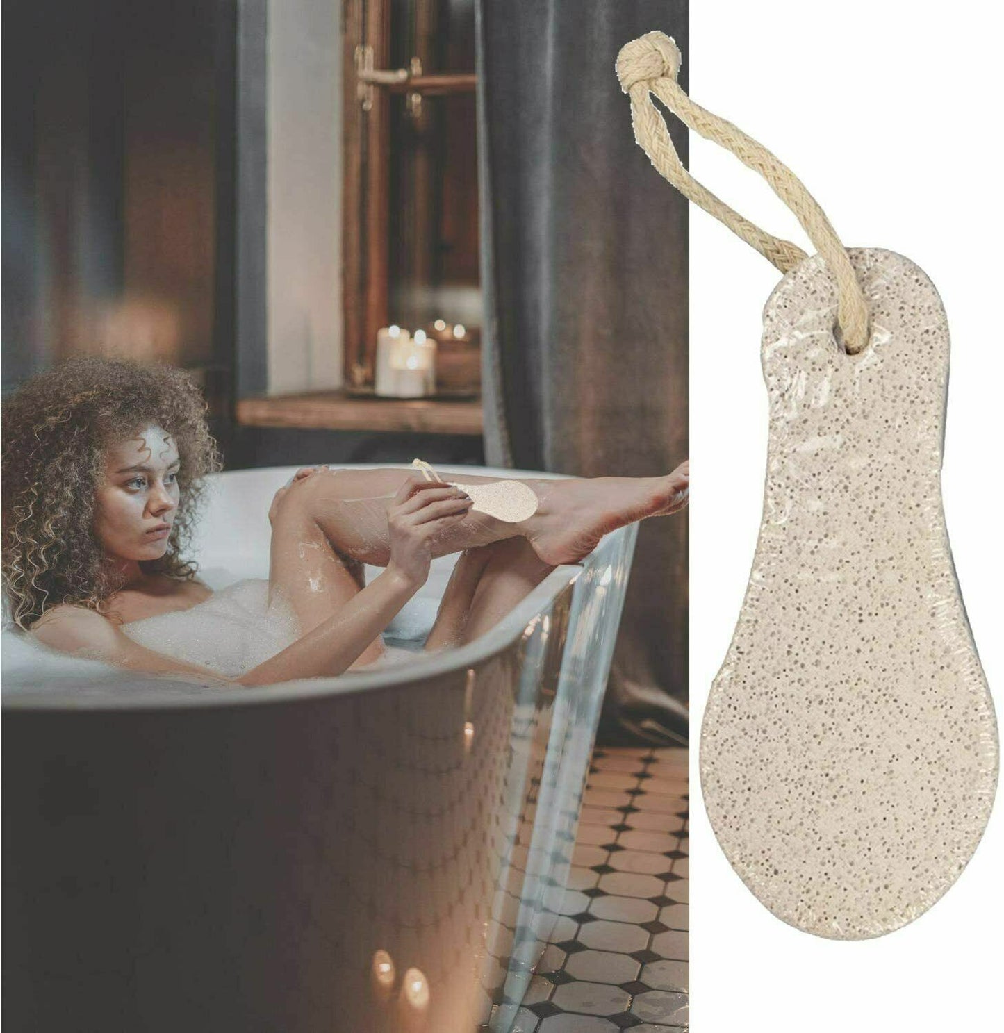 Natural PUMICE STONE Block Hard Dead Skin Callus Remover Exfoliate Feet New UK