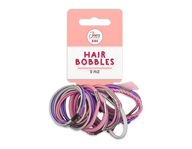 18 Girls Small Thin Elastics Hair Bands Snag Free Band Ponytail Bobbles Colours
