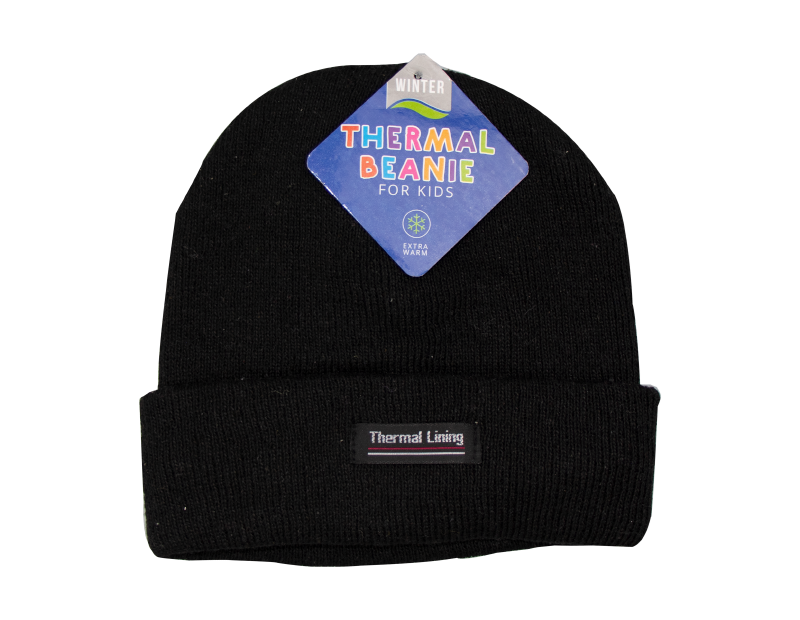 Boys Girls Kids Thermal Beanie Hat Winter Soft Woolly Warm Sports Ski Hat