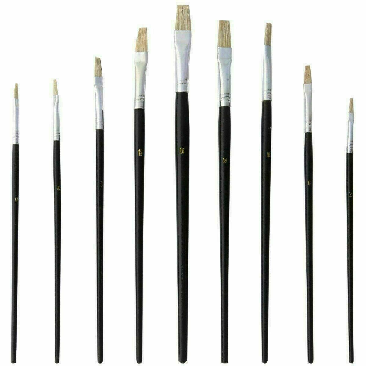 9Pcs Kit Artist Painting Brushes Set Watercolour Acrylic Oil Face Paint Craft