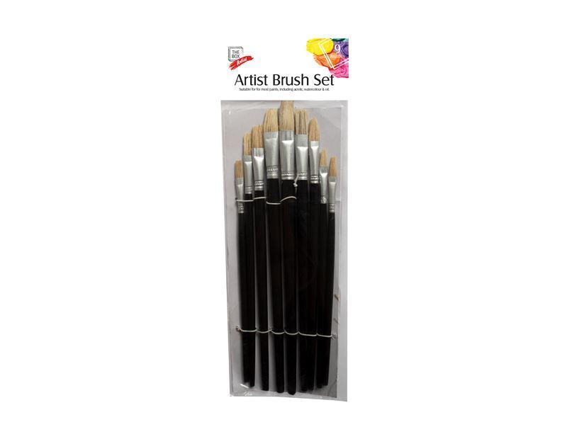 9Pcs Kit Artist Painting Brushes Set Watercolour Acrylic Oil Face Paint Craft