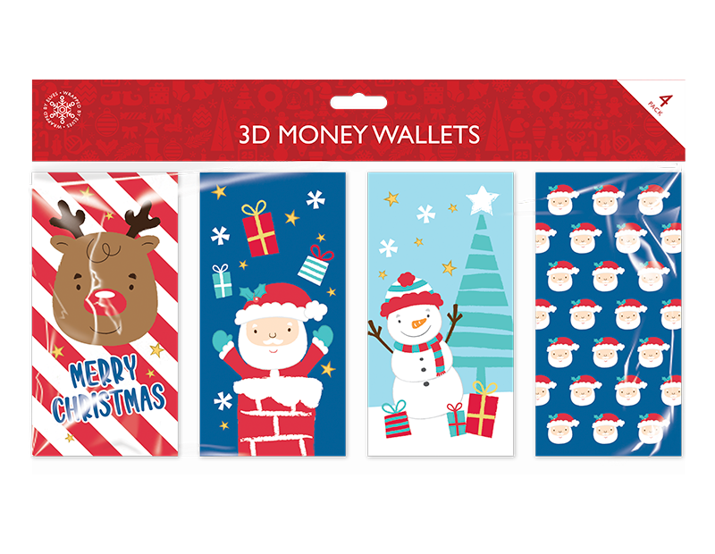 Christmas Money Wallet Traditional Gift Wallets & Envelopes 4 Designs