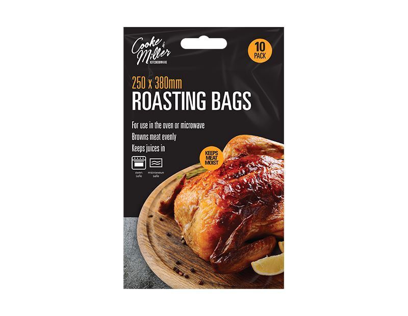 10 Large Chicken Roasting Bags for Oven or Microwave Cooking
