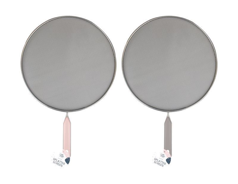 Quality Frying Pan Splatter Screen Guard Frying Pan Round Black Mesh Cover 29cm