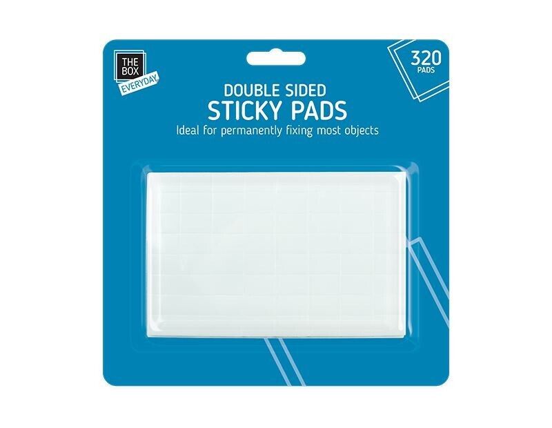 320 In 5 Sheets White Sticky Adhesive Double Sided Pads Pre Cut Foam 12mm x 19mm
