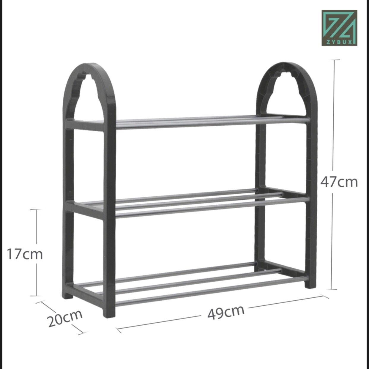 SHOE RACK Stand Storage Organiser Lightweight Compact SPACE SAVE Shelf Grey