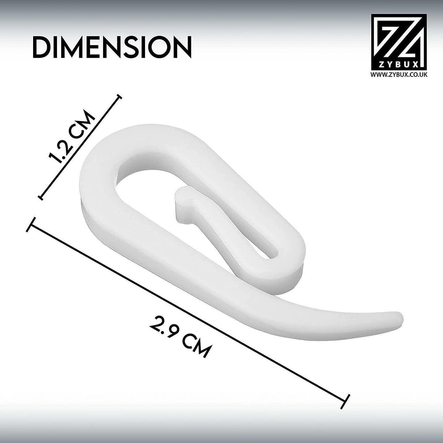 Curtain Hooks For Ring Header Tape White Plastic Nylon Hook Door Window Curtains
