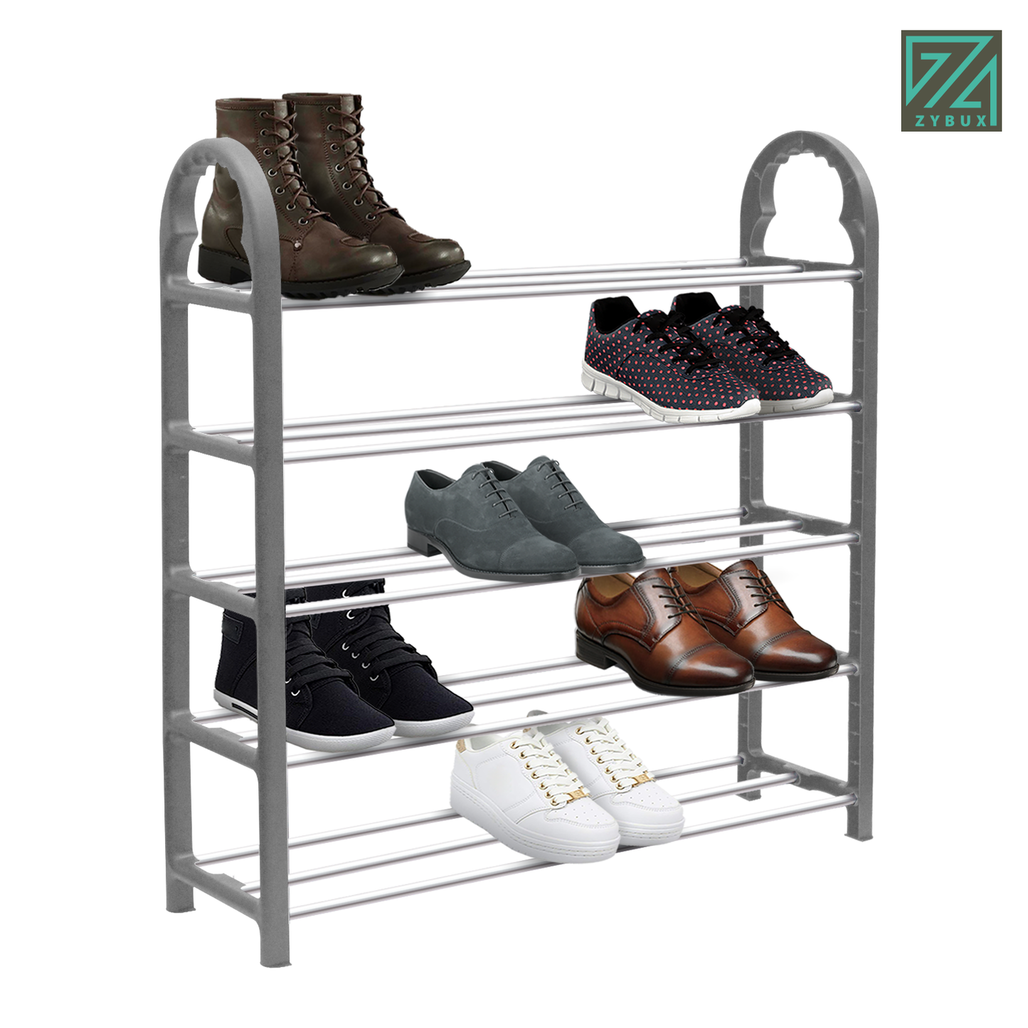 SHOE RACK Stand Storage Organiser Lightweight Compact SPACE SAVE Shelf Grey