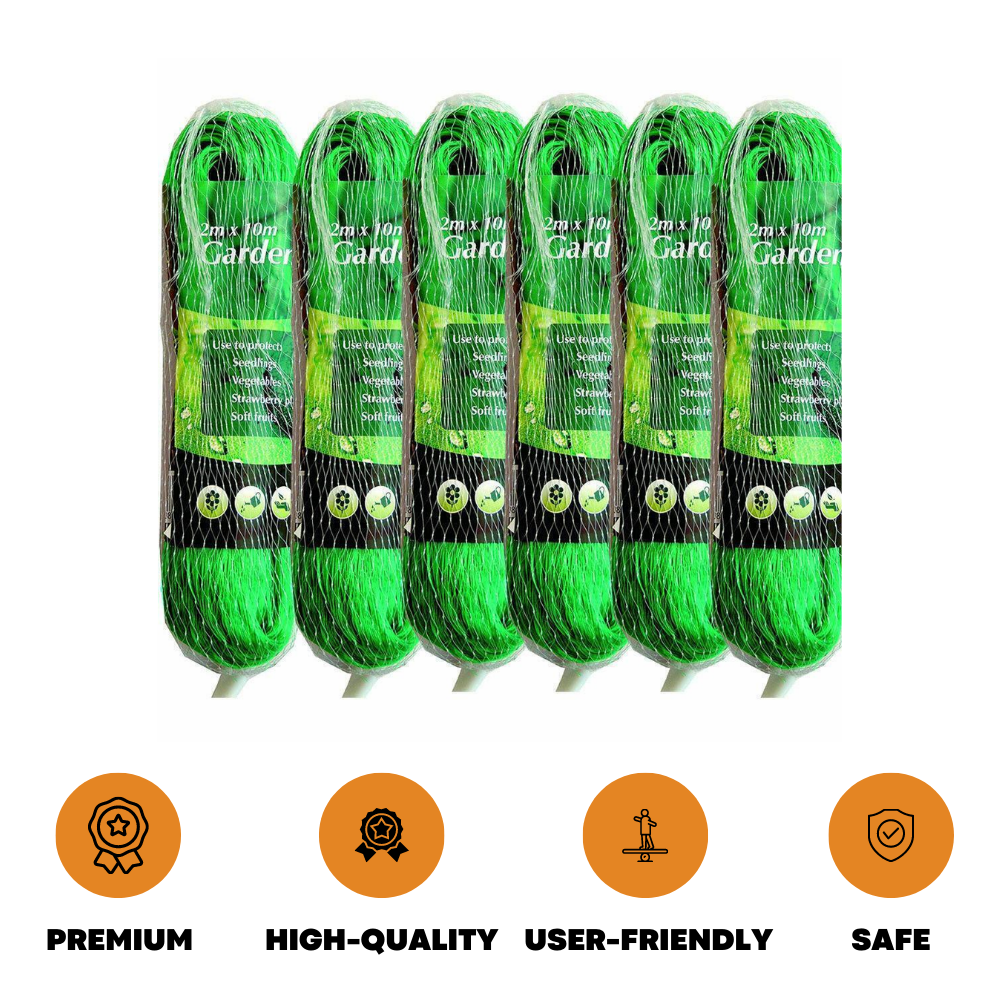 6x Anti Bird Garden Net Pond Netting Plants Crops Protection Veg Fine Mesh 2X10m - ZYBUX