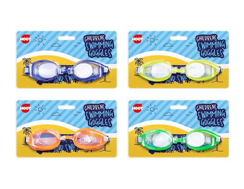 2 Non-Fogging Anti-UV Swimming Goggles for Kids - Adjustable Fit