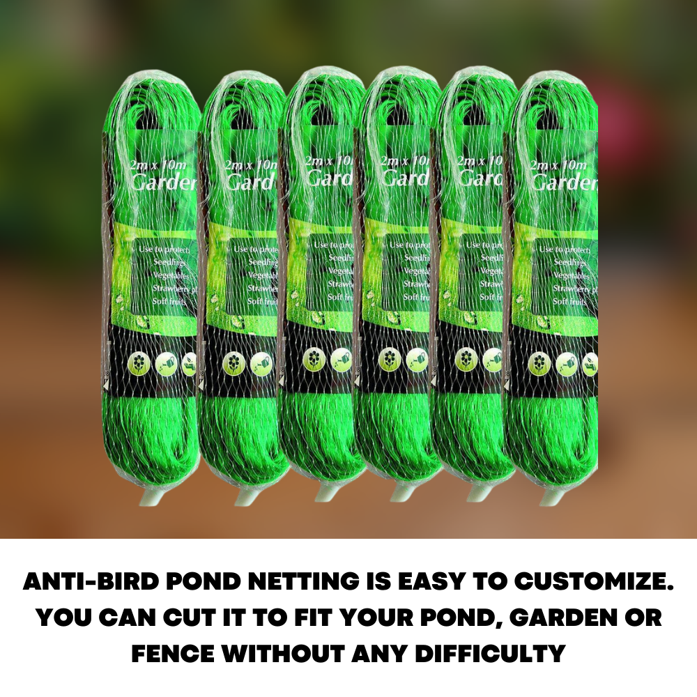 6x Anti Bird Garden Net Pond Netting Plants Crops Protection Veg Fine Mesh 2X10m - ZYBUX