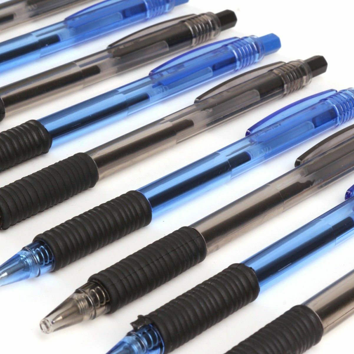 BALLPOINT CAP PENS Blue Black Ball Point Biros School Office Writing