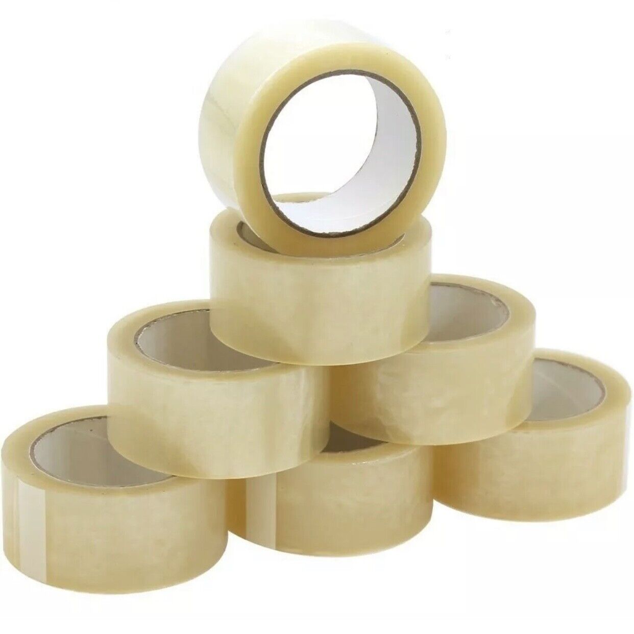 12x Bulk Clear Packing Tape 48mm X 66m For Parcel Packing Or Carton Sealing