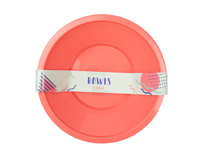 Plastic Bowls Plates Tumblers Set of 12 Reusable Picnic Camping Kids Party BBQ