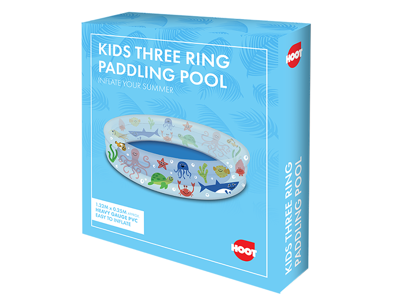 Inflatable Three Ring Paddling Pool Kids Children Swimming Toys and Games Fun