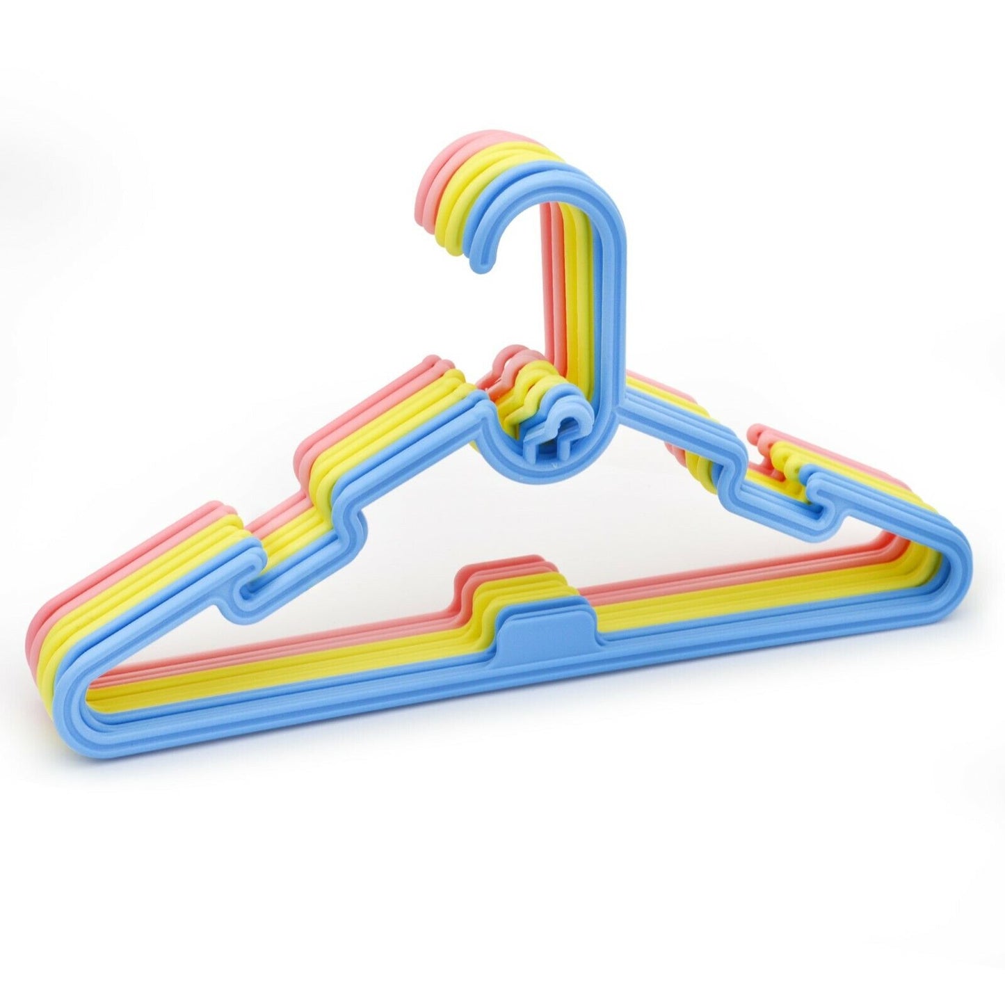 Baby Kids Children Plastic Hangers Coat Clothes Cloths With Stackable Hooks New