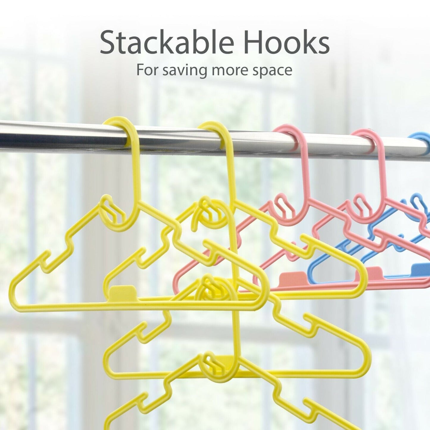 Baby Kids Children Plastic Hangers Coat Clothes Cloths With Stackable Hooks New