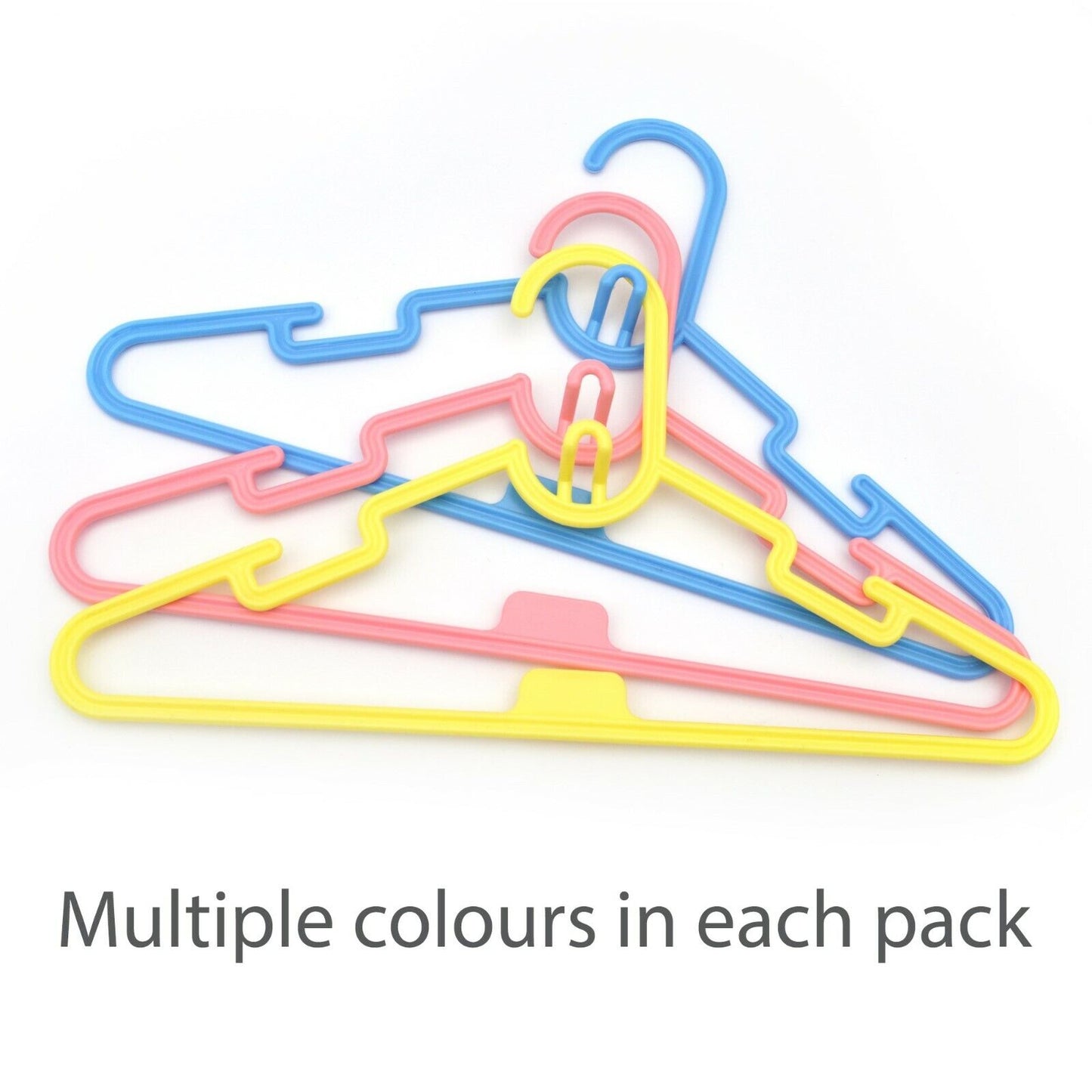 Baby Kids Children Plastic Hangers Coat Clothes Cloths With Stackable Hooks New