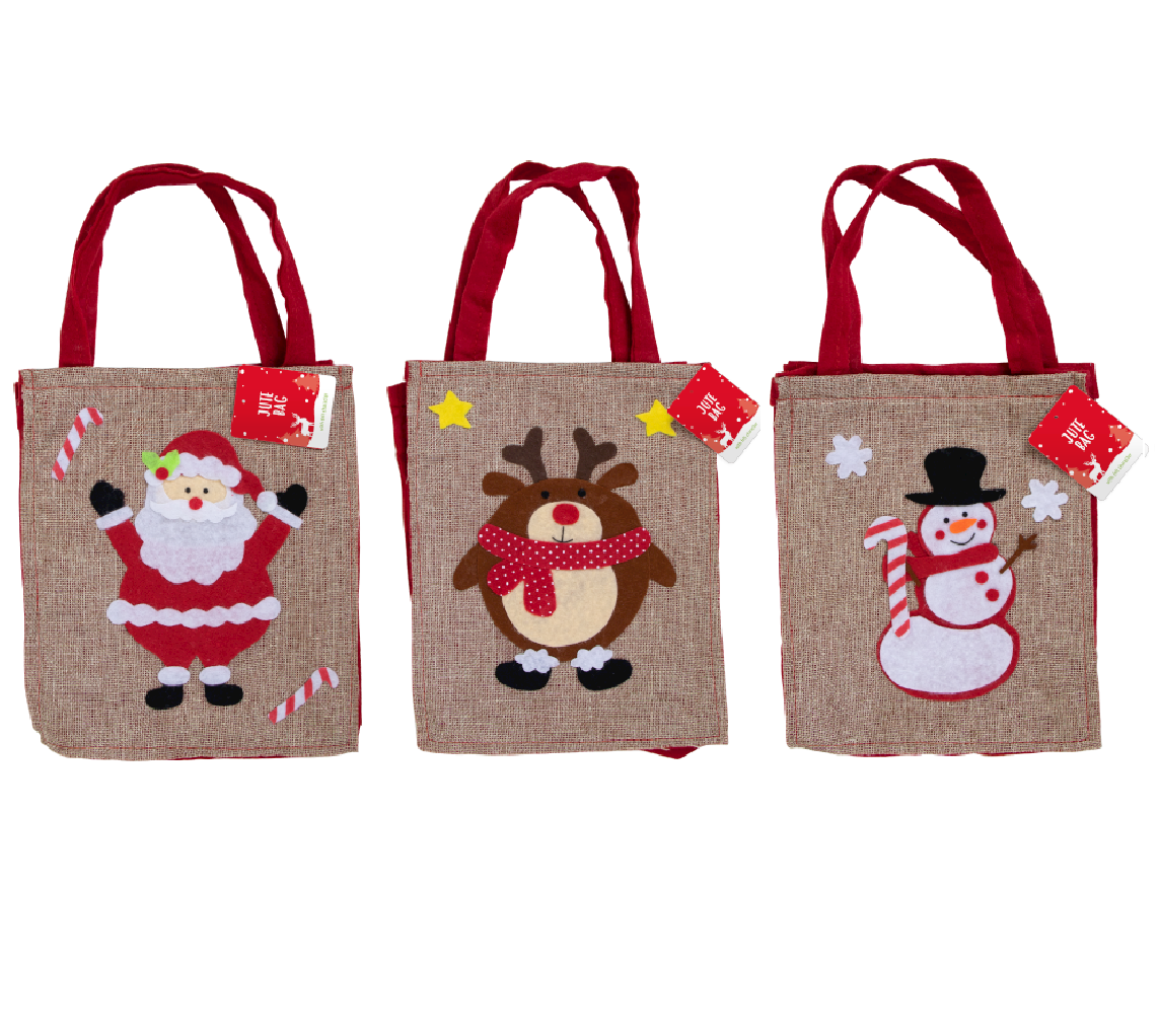 Jute Santa Sack – Christmas Gift Bag with Handles