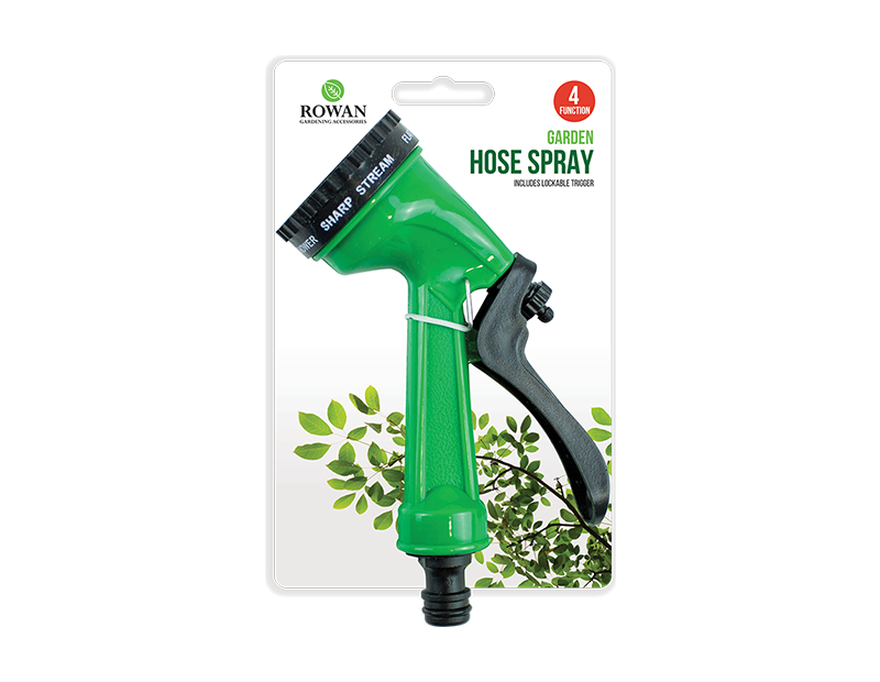 4 Function Spray Nozzle - Water Hose Gun Multi Pattern Garden Adjustable Mist