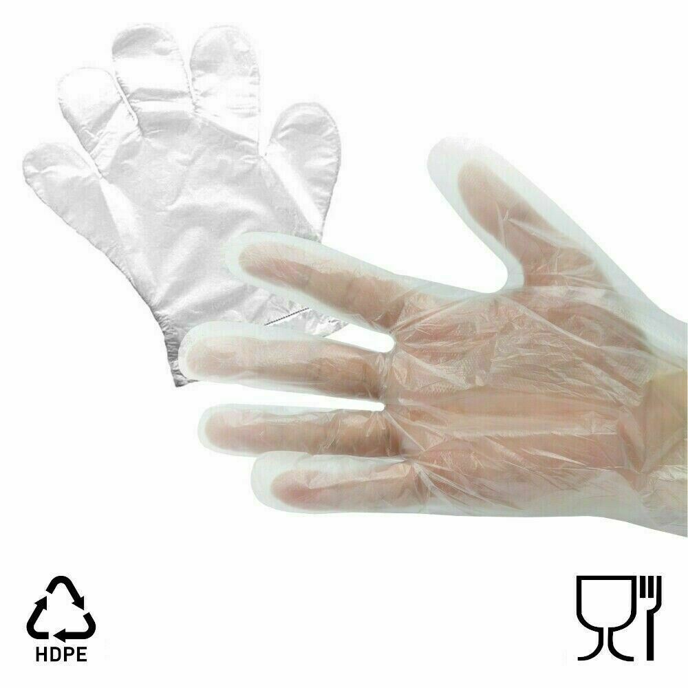 100 Pack Disposable Polythene Gloves – Food Safe, Catering Gloves