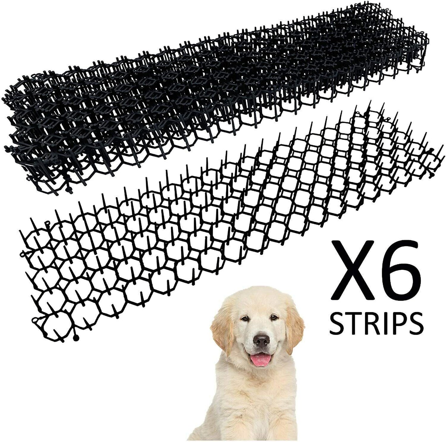 6 X Garden Prickle Strip Stop Digging Spike Anti Dog Cat Repellent Mat 49 x 14cm