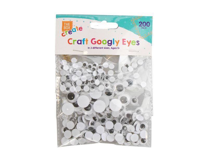 200 Craft Googly Eyes – Self-Adhesive Wiggly Eyes Mixed Sizes for Crafts