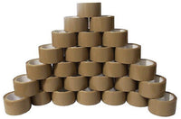 24 x BULK ROLLS OF BROWN PACKING PARCEL PACKAGING REMOVAL TAPE 48mm x 66M