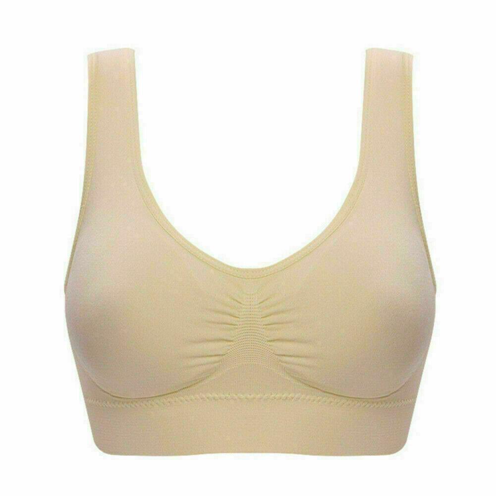 Womens Seamless Comfort Bra Comfy Shapewear Sports Stretch Crop Top Vest Support