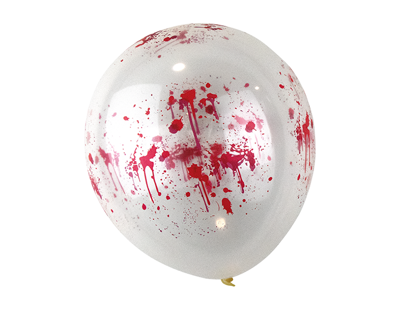 5x BLOOD EFFECT 12" Halloween BALLOONS Fun Spooky Trick Treat Party Decorations