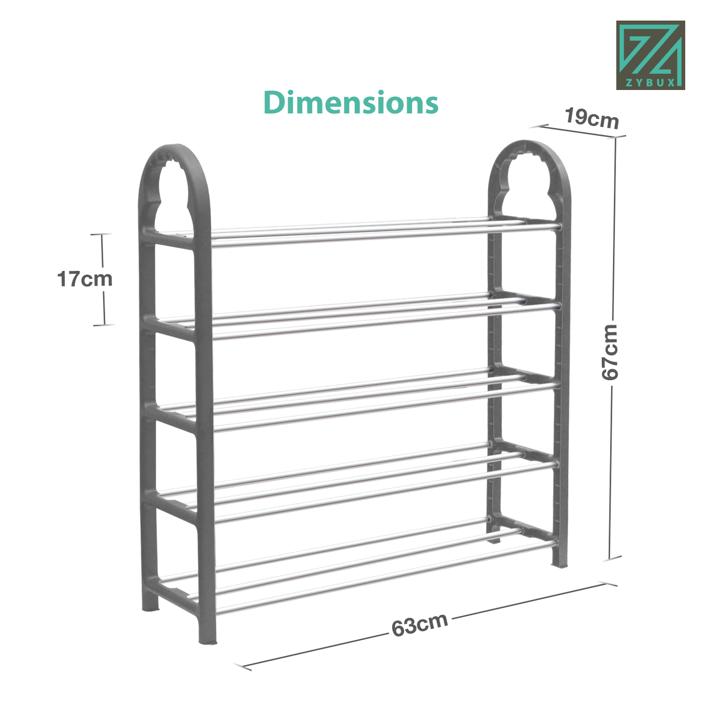 SHOE RACK Stand Storage Organiser Lightweight Compact SPACE SAVE Shelf Grey