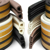 5M Rubber Seal Weather Strip Foam Sticky Tape Door Window Draught Excluder EPDM