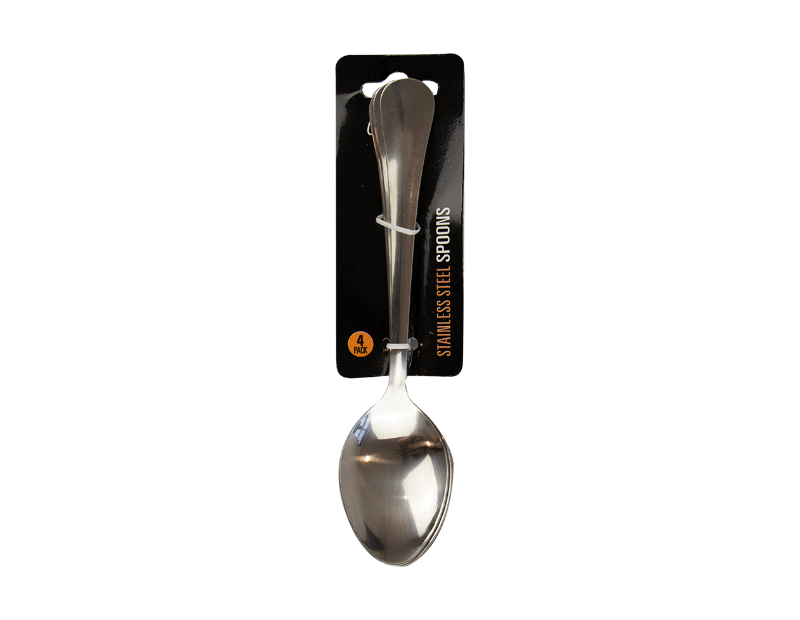 Dessert Spoon Stainless Steel Spoons Set Cutlery 4 Pcs