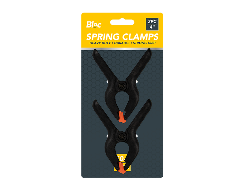 6 Pack QUALITY Heavy Duty SPRING CLAMPS Nylon Plastic Quick Grips Clips Grip 4"