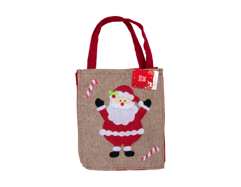 Jute Santa Sack – Christmas Gift Bag with Handles