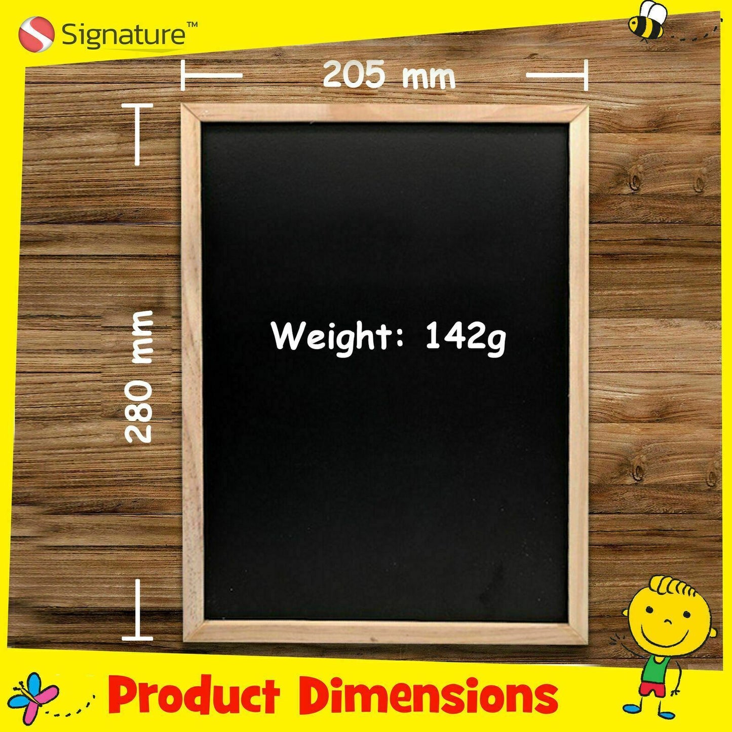 Kids Chalkboard A4 Office Notice Memo Black Board With Chalk & Eraser Blackboard