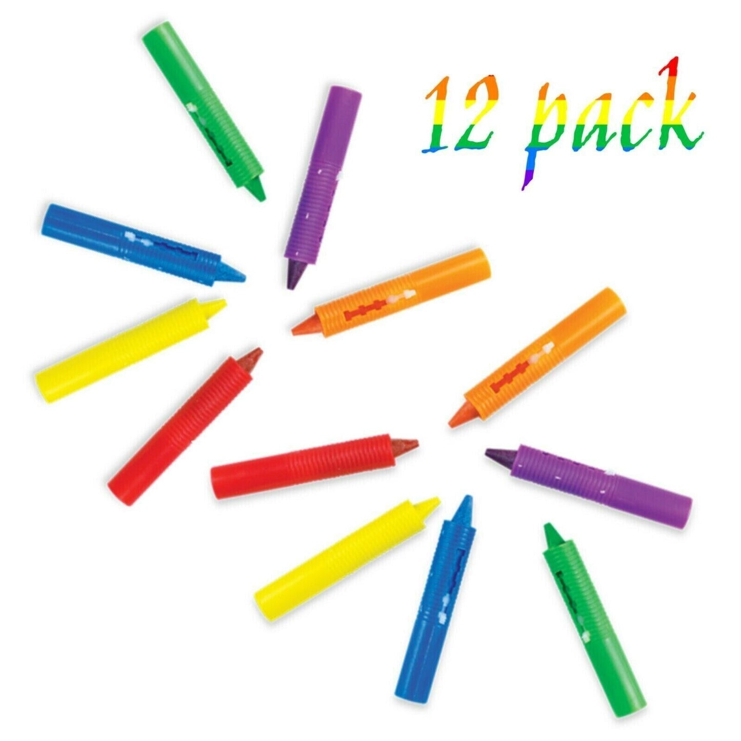 12x Non-Toxic Bath Crayons For Kids Baby Bath Time Drawing