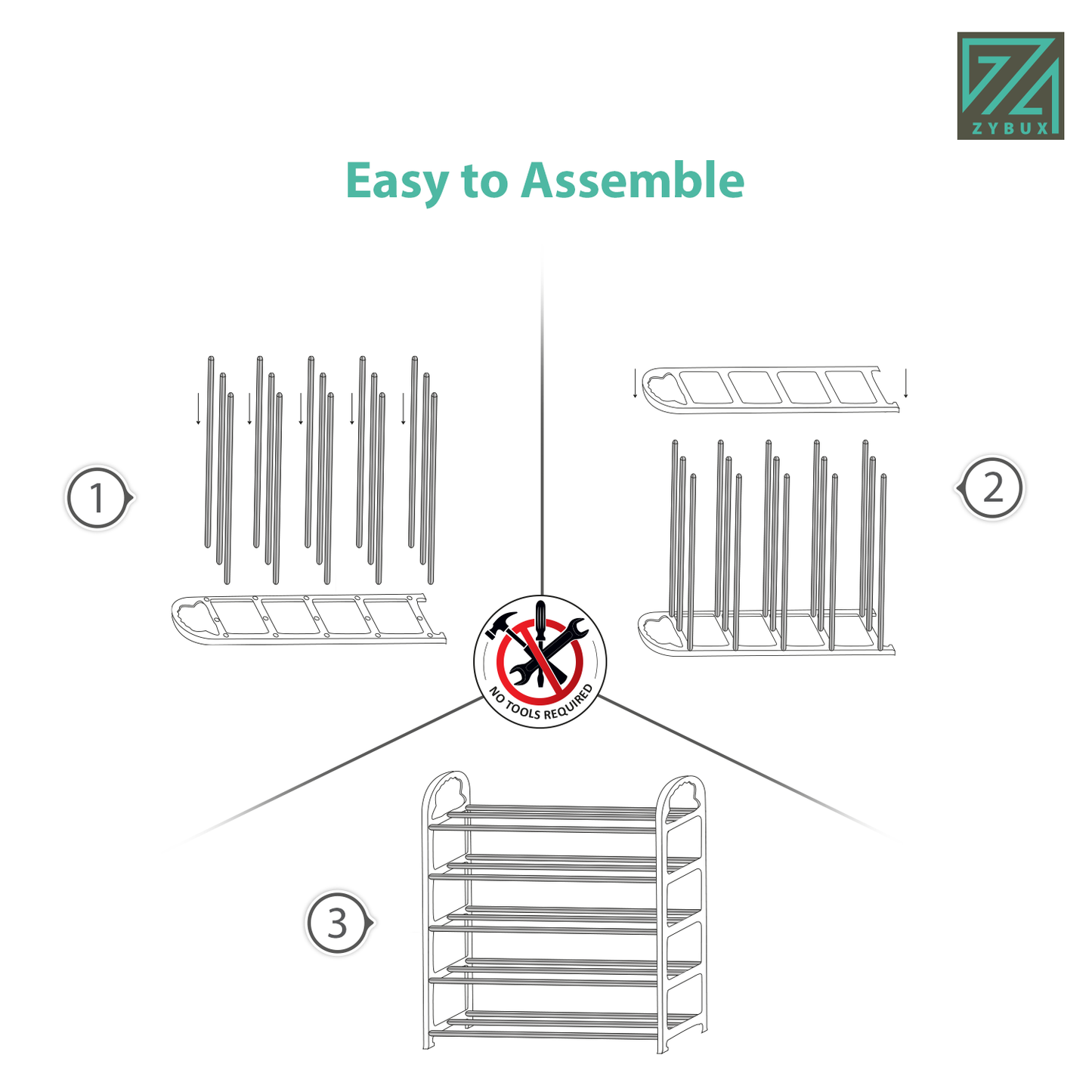 SHOE RACK Stand Storage Organiser Lightweight Compact SPACE SAVE Shelf Grey