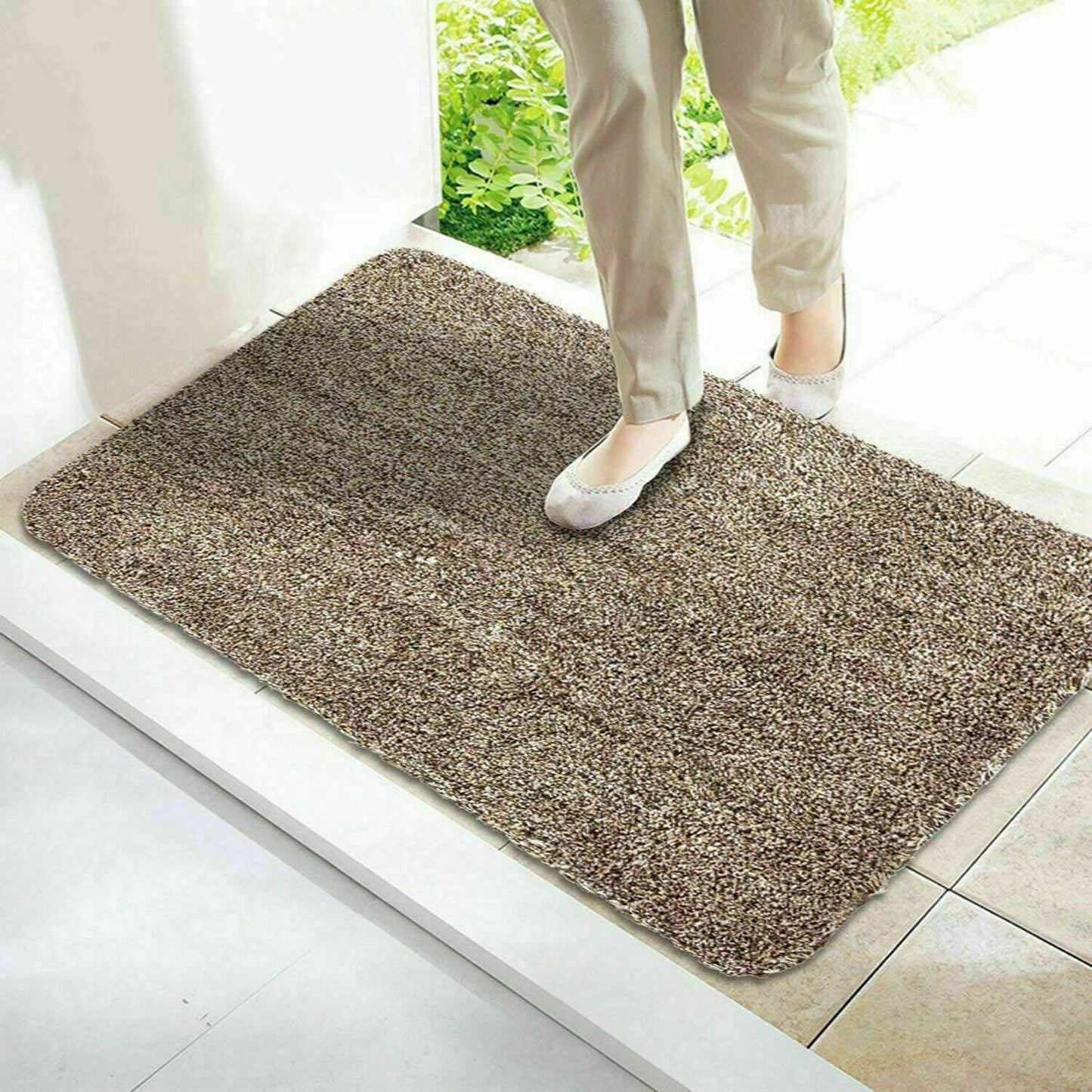 SUPER ABSORBENT MAGIC DOOR MAT CLEAN STEP WASHABLE INDOOR OUTDOOR ANTI SLIP MAT