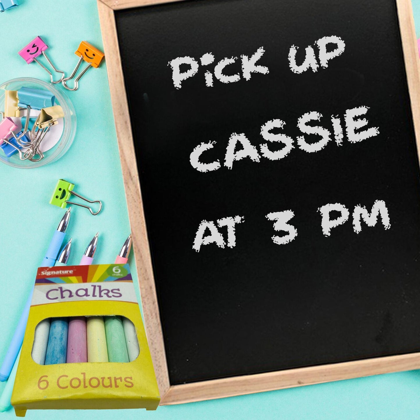 Kids Chalkboard A4 Office Notice Memo Black Board With Chalk & Eraser Blackboard