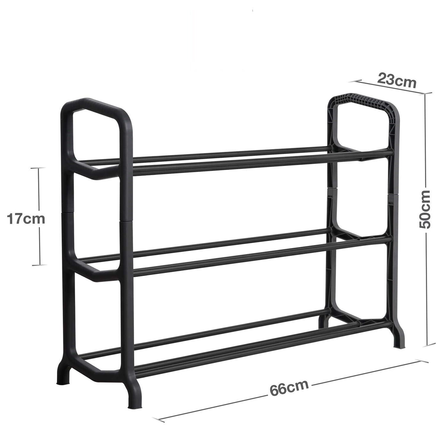 Black SHOE STAND Storage Organiser RACK Lightweight Compact Space Saving Saver