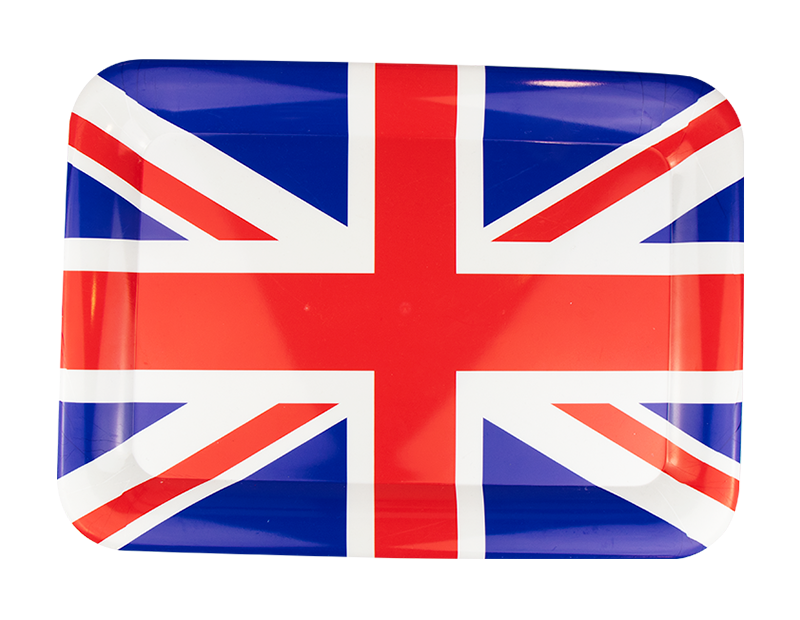 2 Pack Union Jack Rectangle Serving Trays - Party, Food & Drinks
