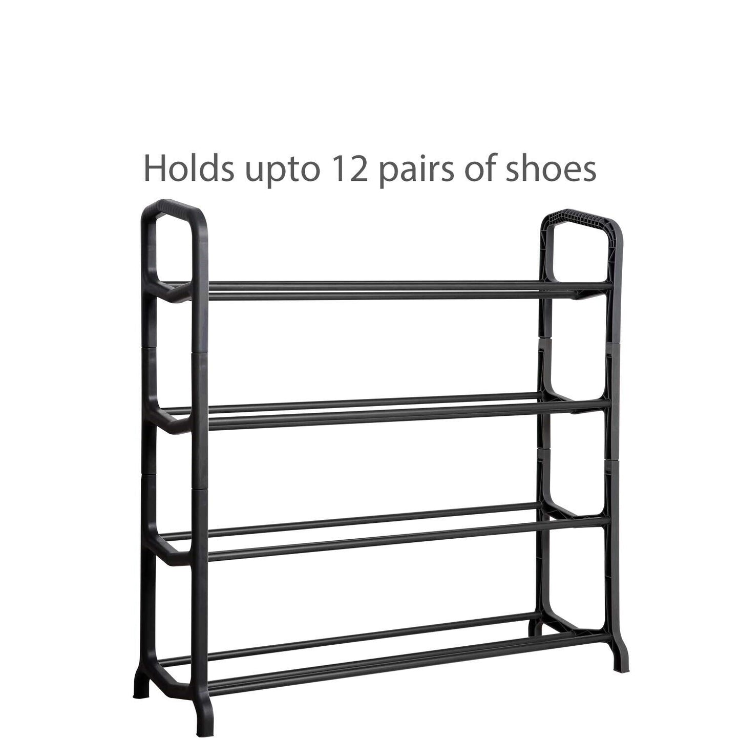 Black SHOE STAND Storage Organiser RACK Lightweight Compact Space Saving Saver
