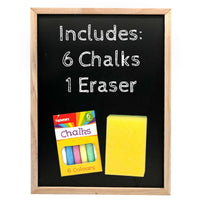Kids Chalkboard A4 Office Notice Memo Black Board With Chalk & Eraser Blackboard