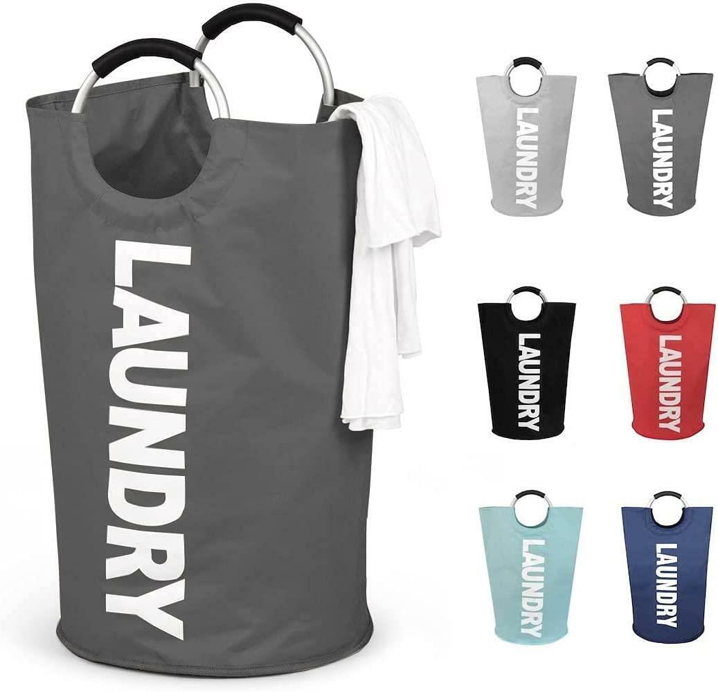 Laundry Basket 82L Collapsible Fabric Hamper, Foldable Clothes Bag, Washing Bin