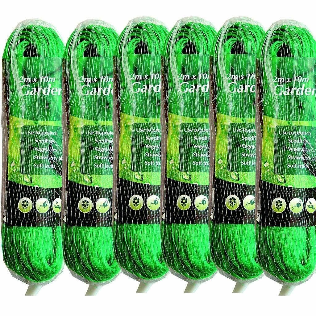 6x Anti Bird Garden Net Pond Netting Plants Crops Protection Veg Fine Mesh 2X10m - ZYBUX