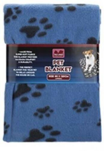 Soft Fleece Paw Print Pet Blanket Dog Puppy Car Cat Warm Bed Blankets XS-XL